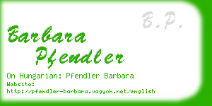 barbara pfendler business card